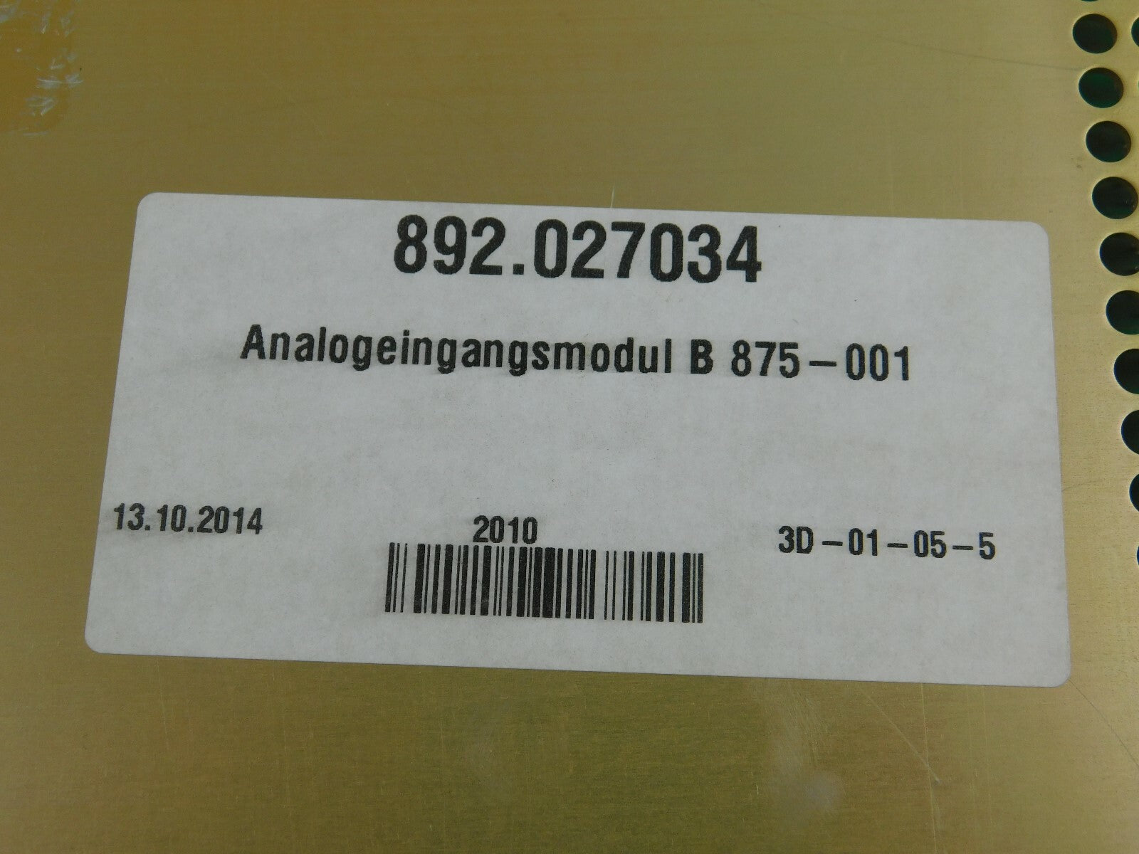 AEG Modicon  AS-B875-001  Analog Input