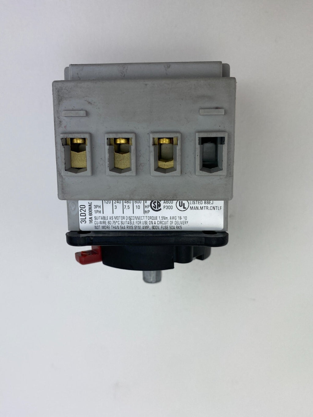 SIEMENS 3LD20 16A 600VAC