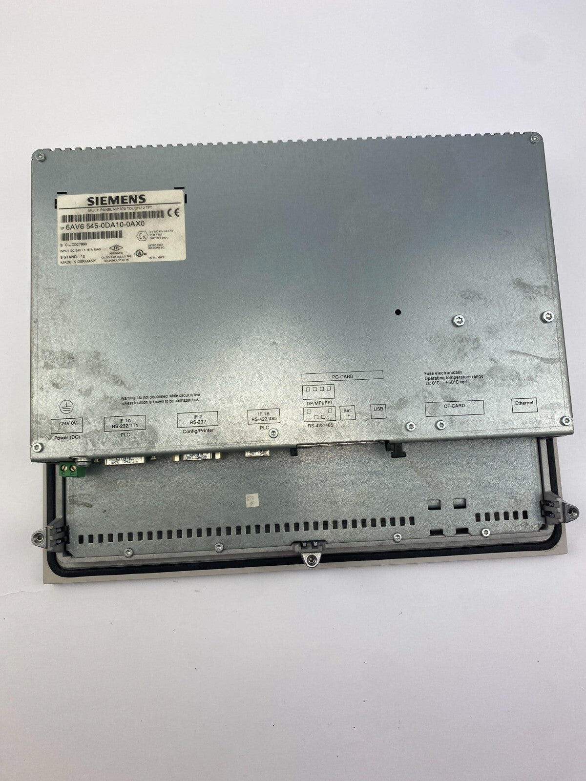 SIEMENS SIMATIC MULTI PANEL MP 370 TOUCH 6AV6 545-0DA10-0AX0