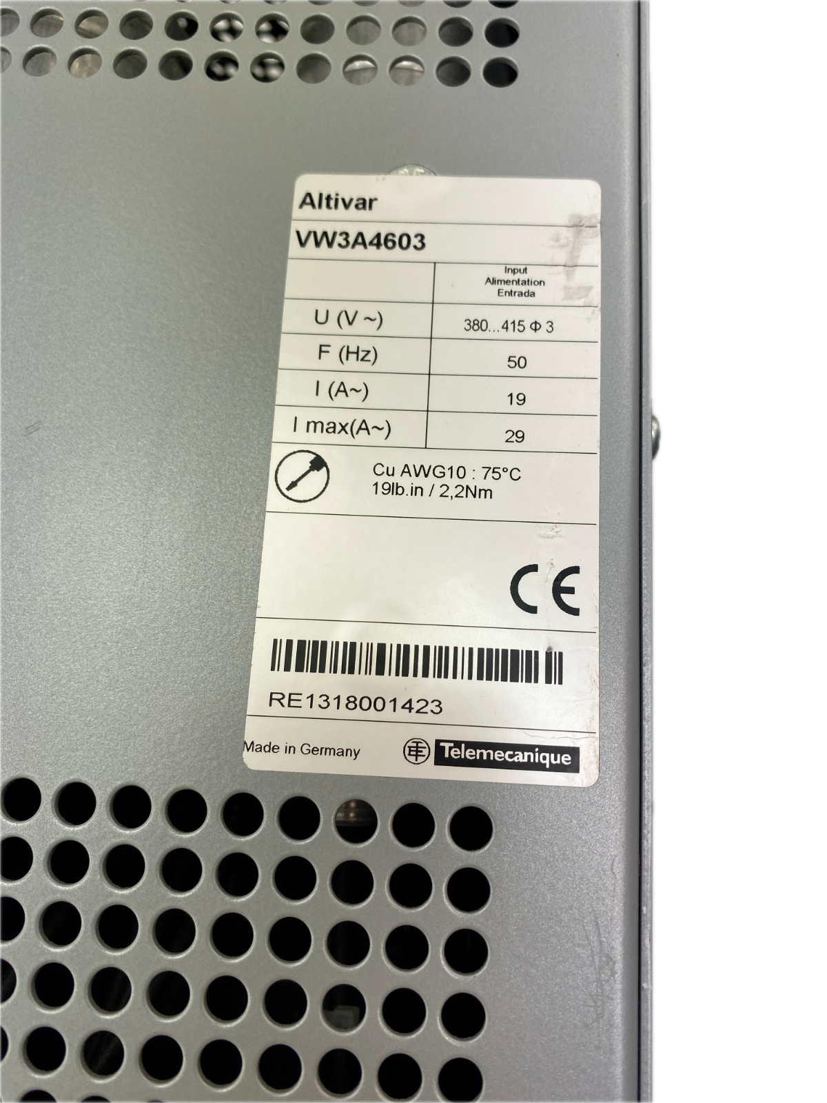 Schneider electric  Altivar VW3A4603