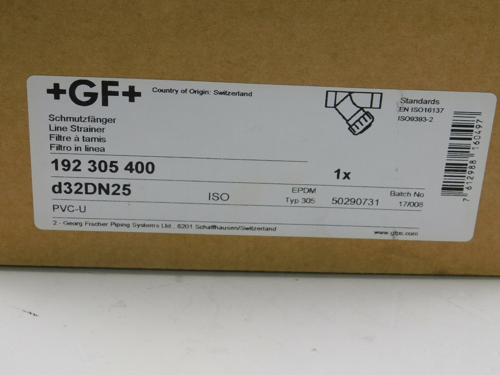 Georg Fischer Schmutzfänger  192 305 400 d32DN25 EPDM Typ 305