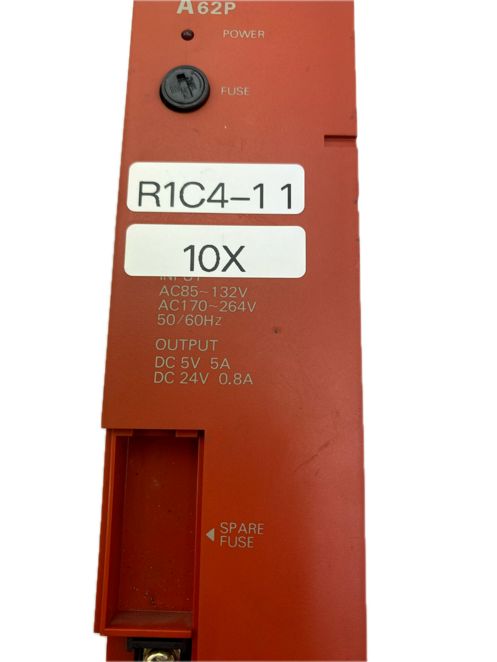 MELSEC A62p INPUT AC85~132V AC170~264V 50/60Hz OUTPUT DC 5V 5A DC 24V 0.8A