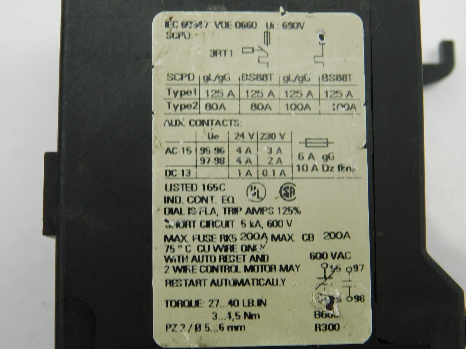 SIEMENS Überlastrelais  SIRIUS 3RU1136-4HB0