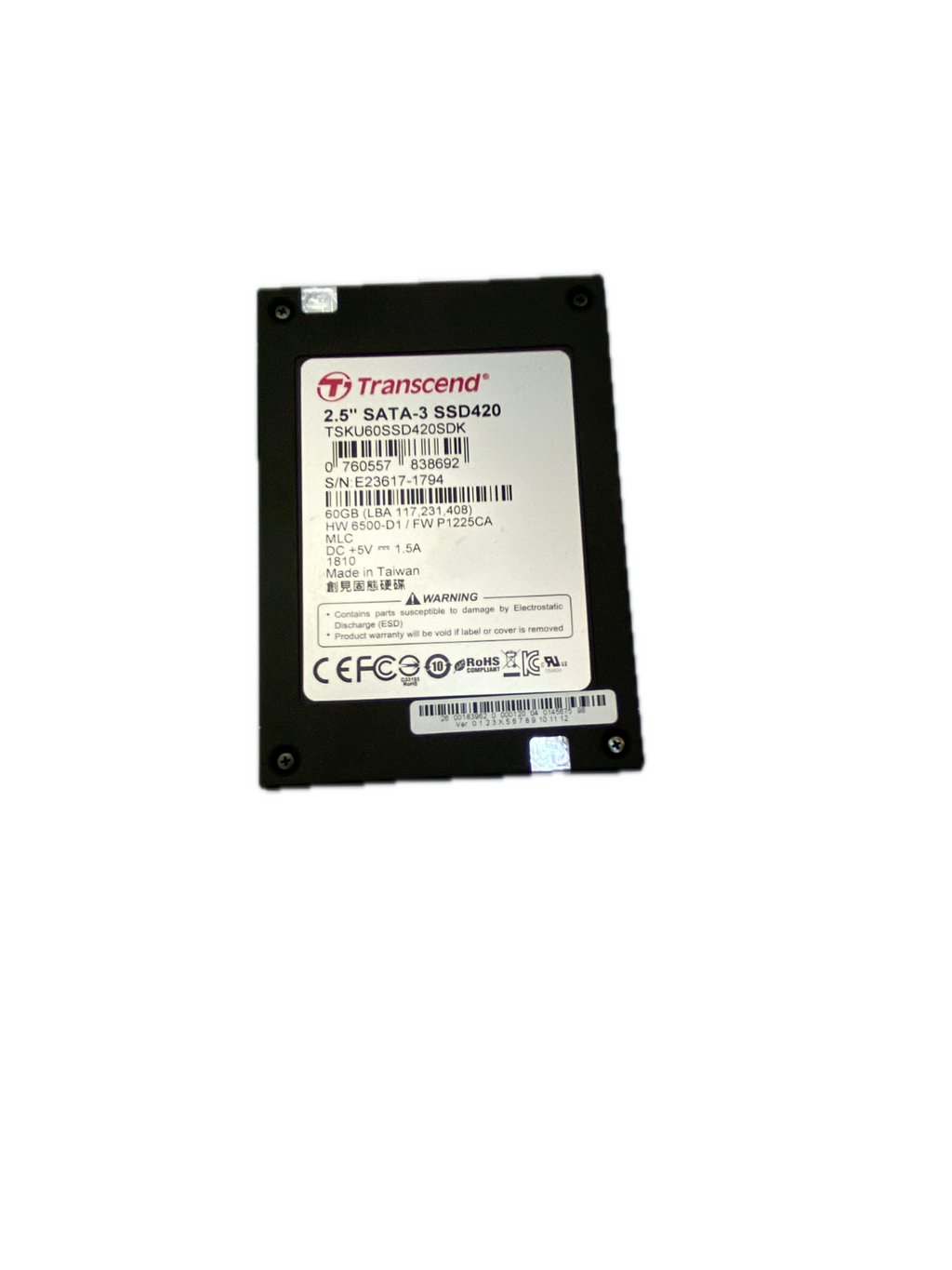 Transcend SATA-3 SSD420 TSKU60SSD420SDK 60 GB