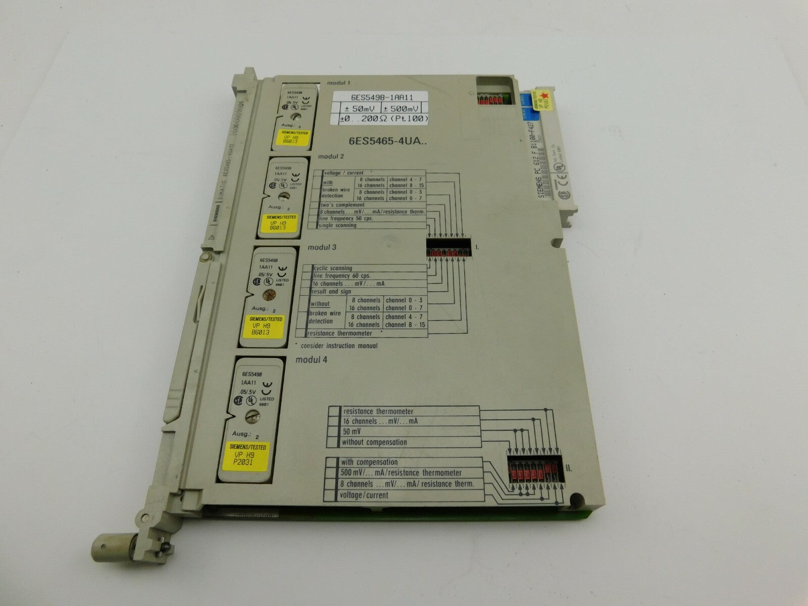 SIEMENS SIMATIC 6ES5498-1AA11