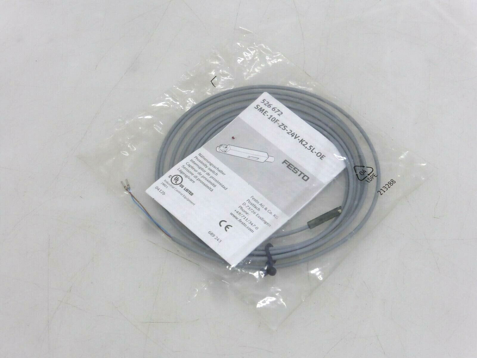 FESTO Sensor 526672 SME-10F-ZS-2V-K2,5L-OE