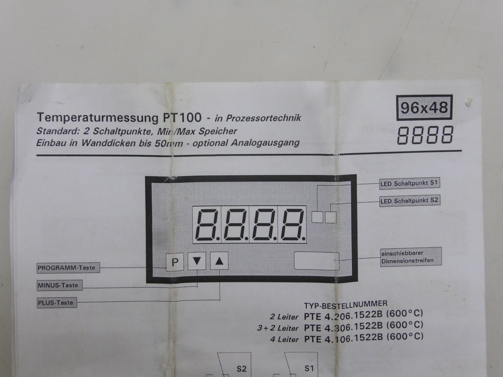 ACS-Control-System Temperatur-Regler DAL 100-02HOY