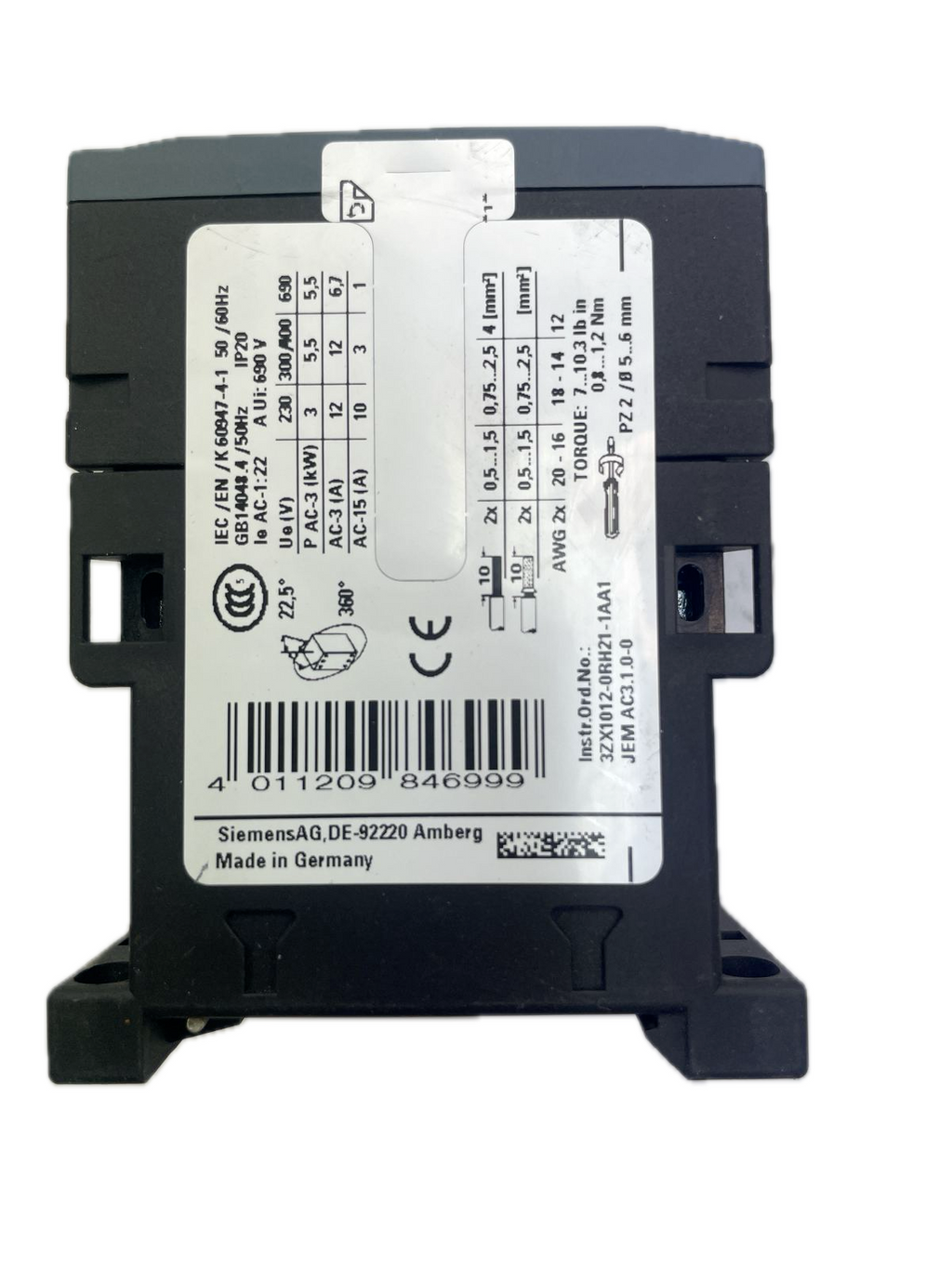 SIEMENS SIRIUS 3RT2017-1KB42 DC 17...30V