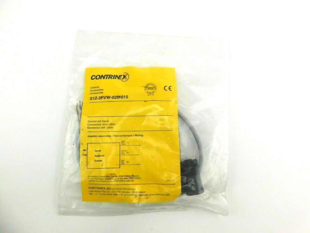 CONTRINEX S12-3FVW-020-015 Stecker mit Kabel