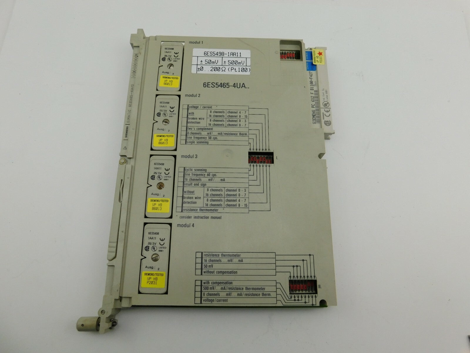 SIEMENS SIMATIC 6ES5498-1AA11