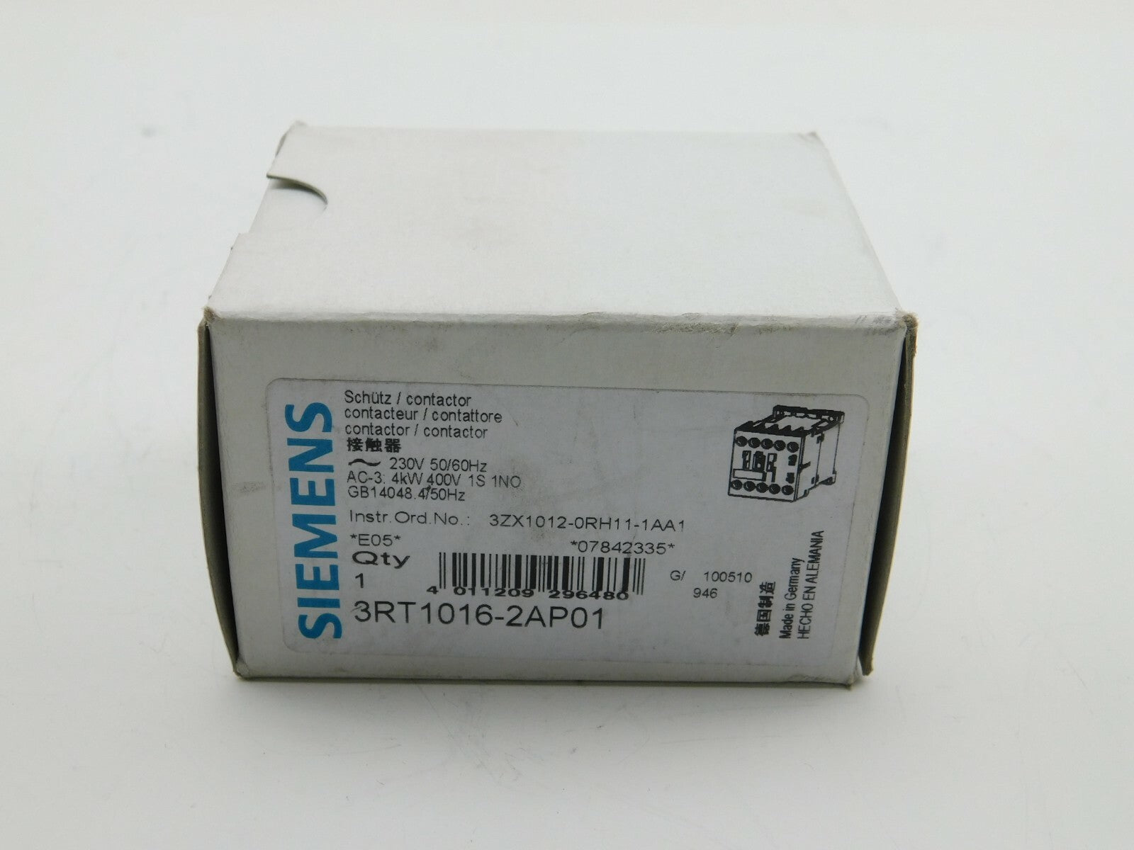 SIEMENS SCHÜTZ 3RT1016-2P01