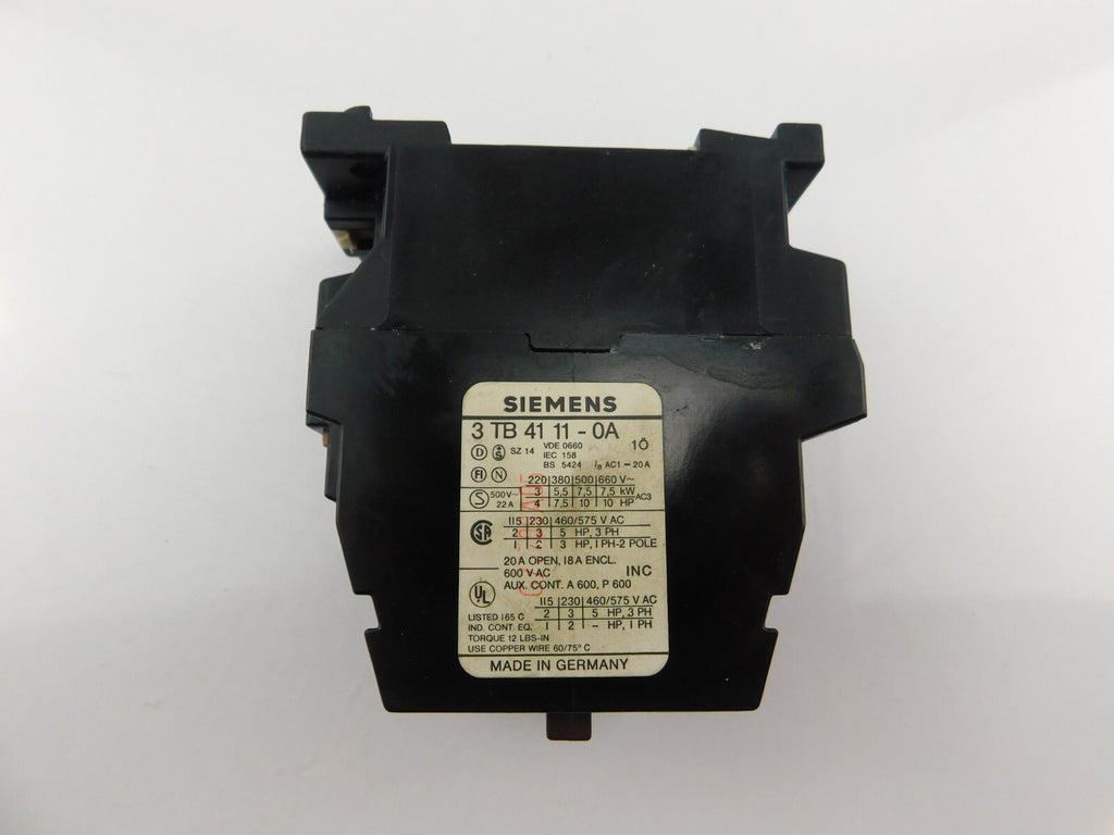 SIEMENS Schütz 3TB41 11-0A