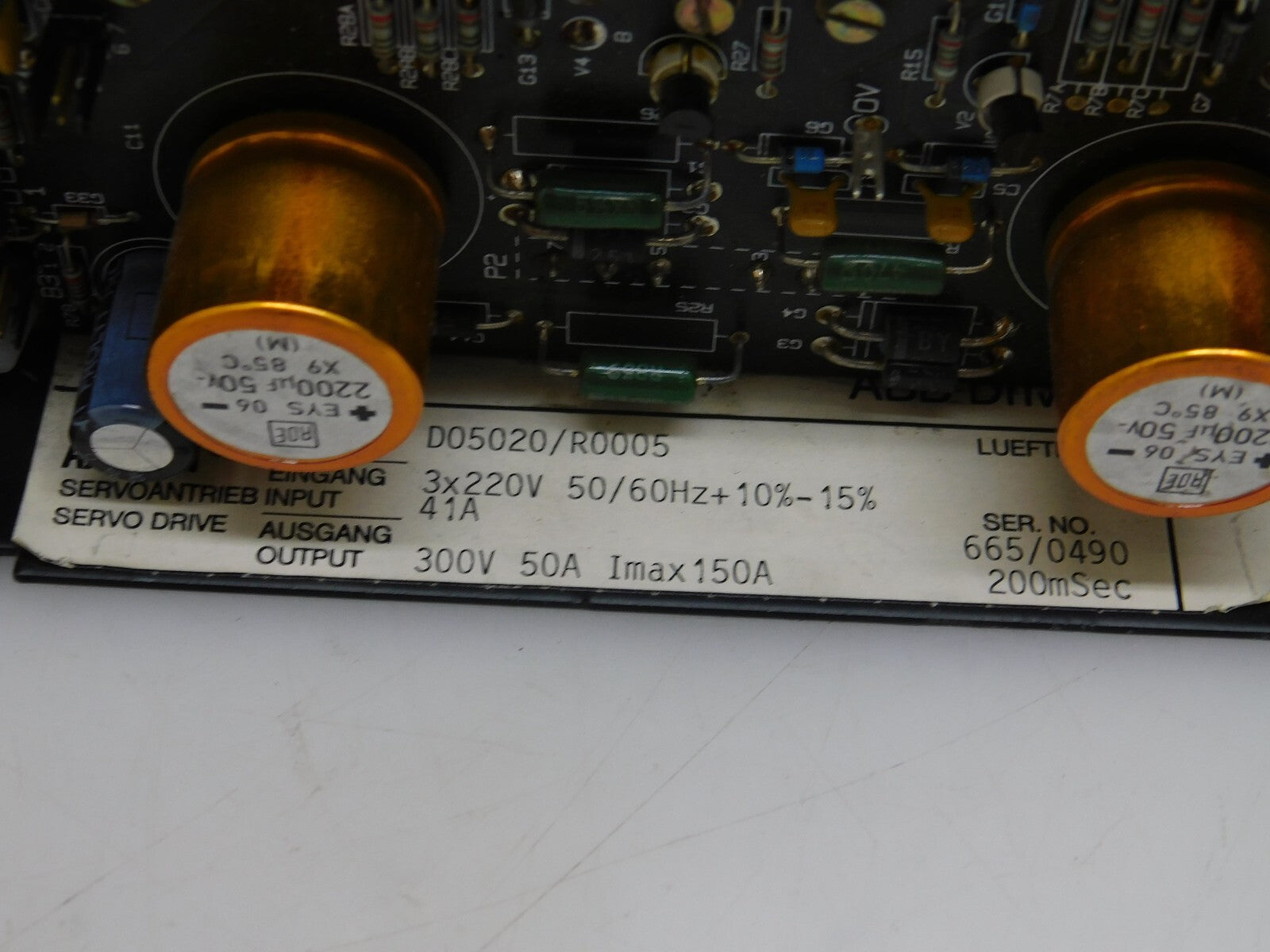 ABB SERVO DRIVE D05020/R0005 ALSTHOM PARVEX