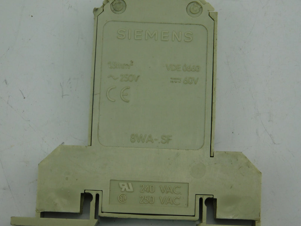 SIEMENS Schutzschalterklemme  8WA-SF ~250V 8WA1-011 -1SF26 ** 5 Stück **