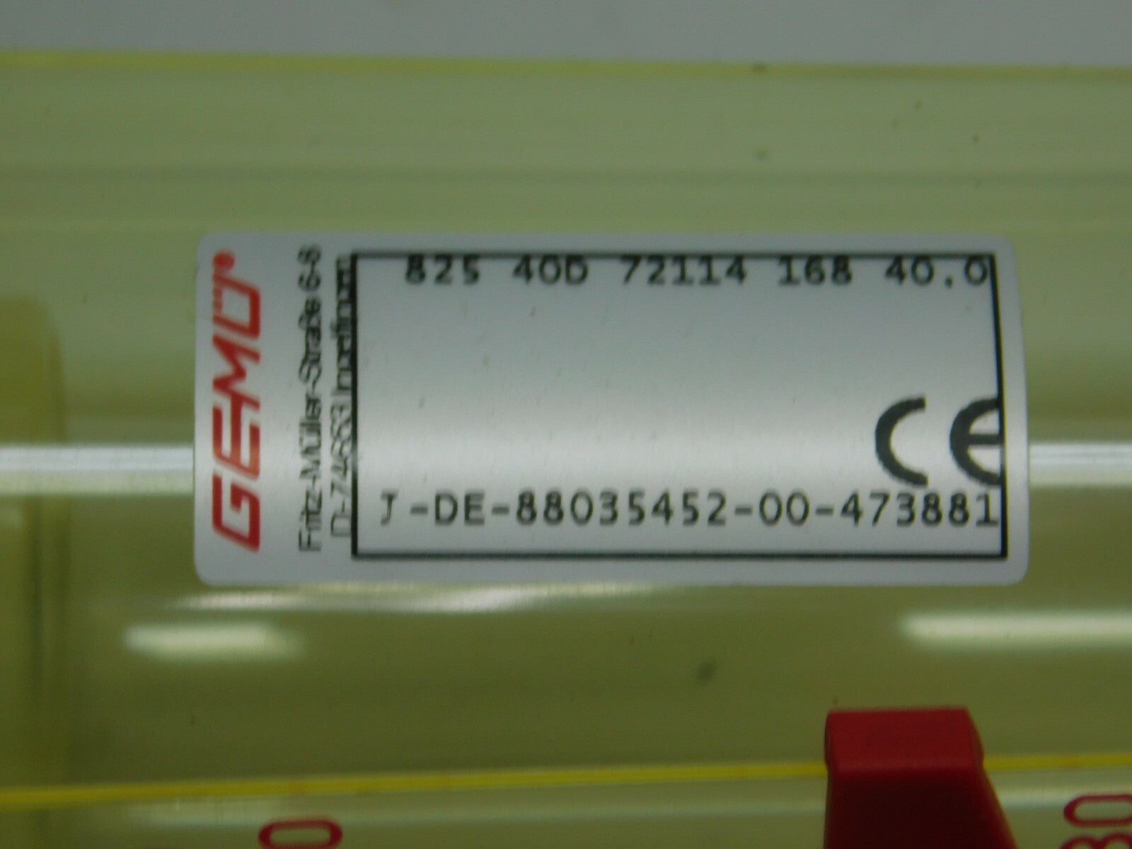 GEMÜ Durchflussmesser 825 40D 72114 168 40 88035452-00