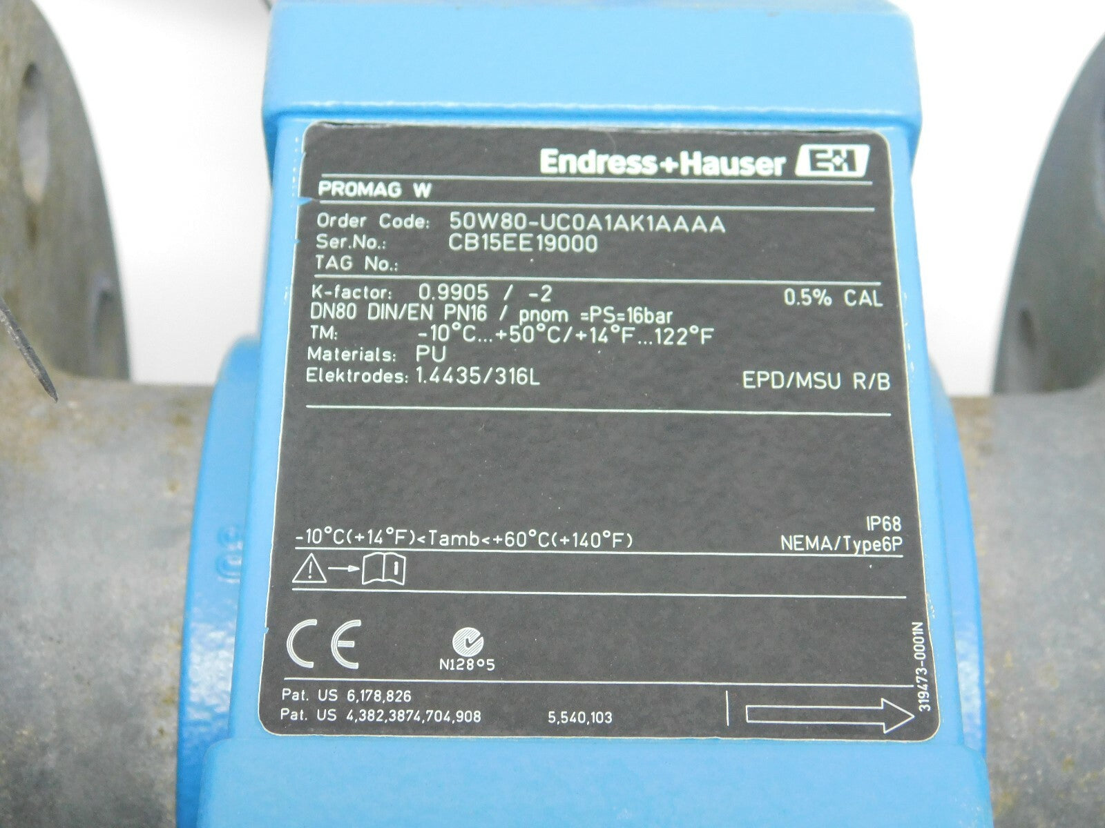 Endress + Hauser Promag W 50W80-UC0A1AK1AAAA  DN80 PN16 PS-16bar