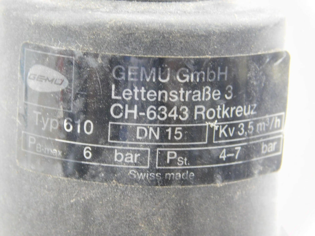 GEMÜ 610 DN15 Kv 3,5 m /h 6 bar