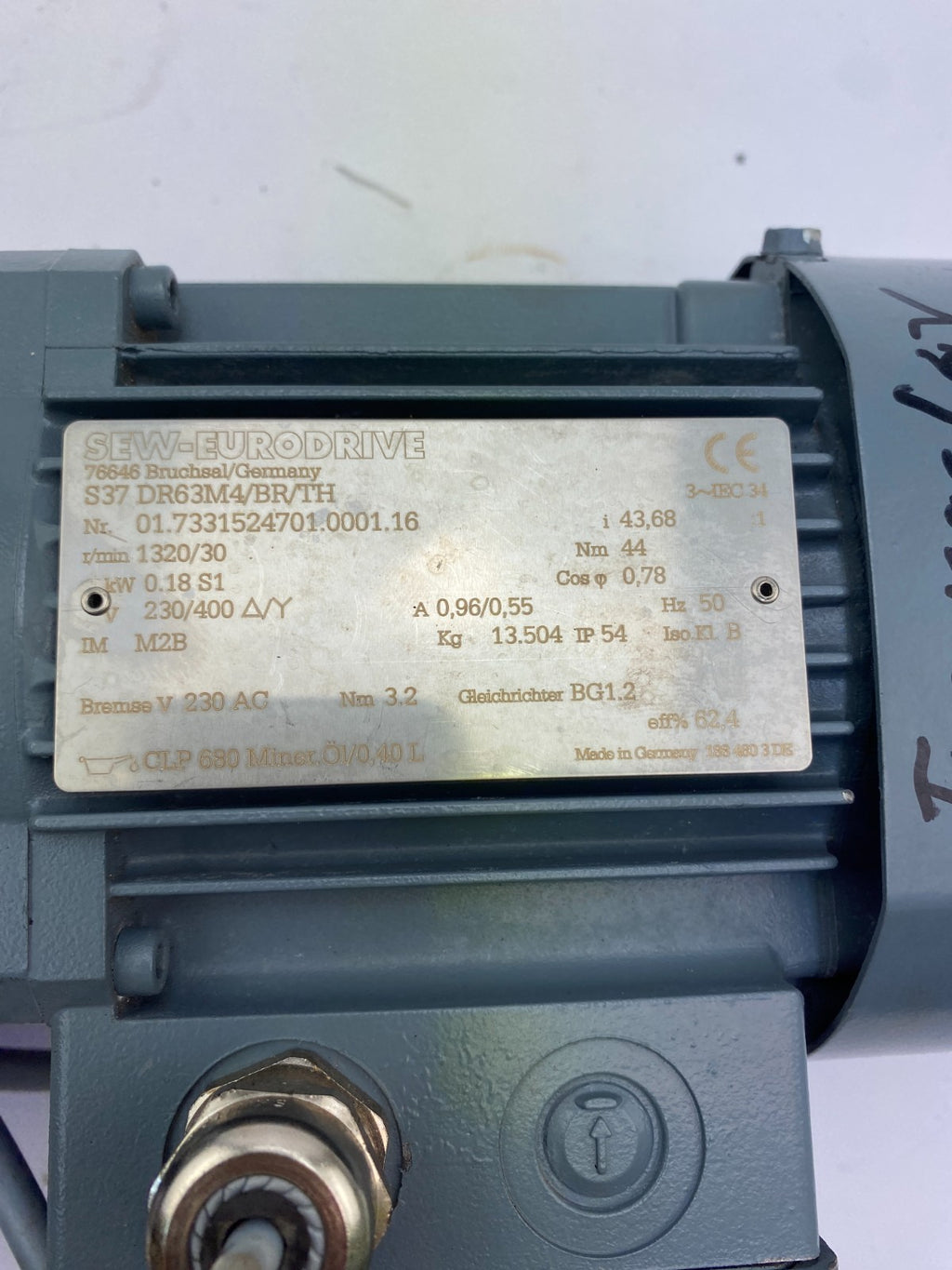 SEW-EURODRIVE S37 DR63M4/BR/TH