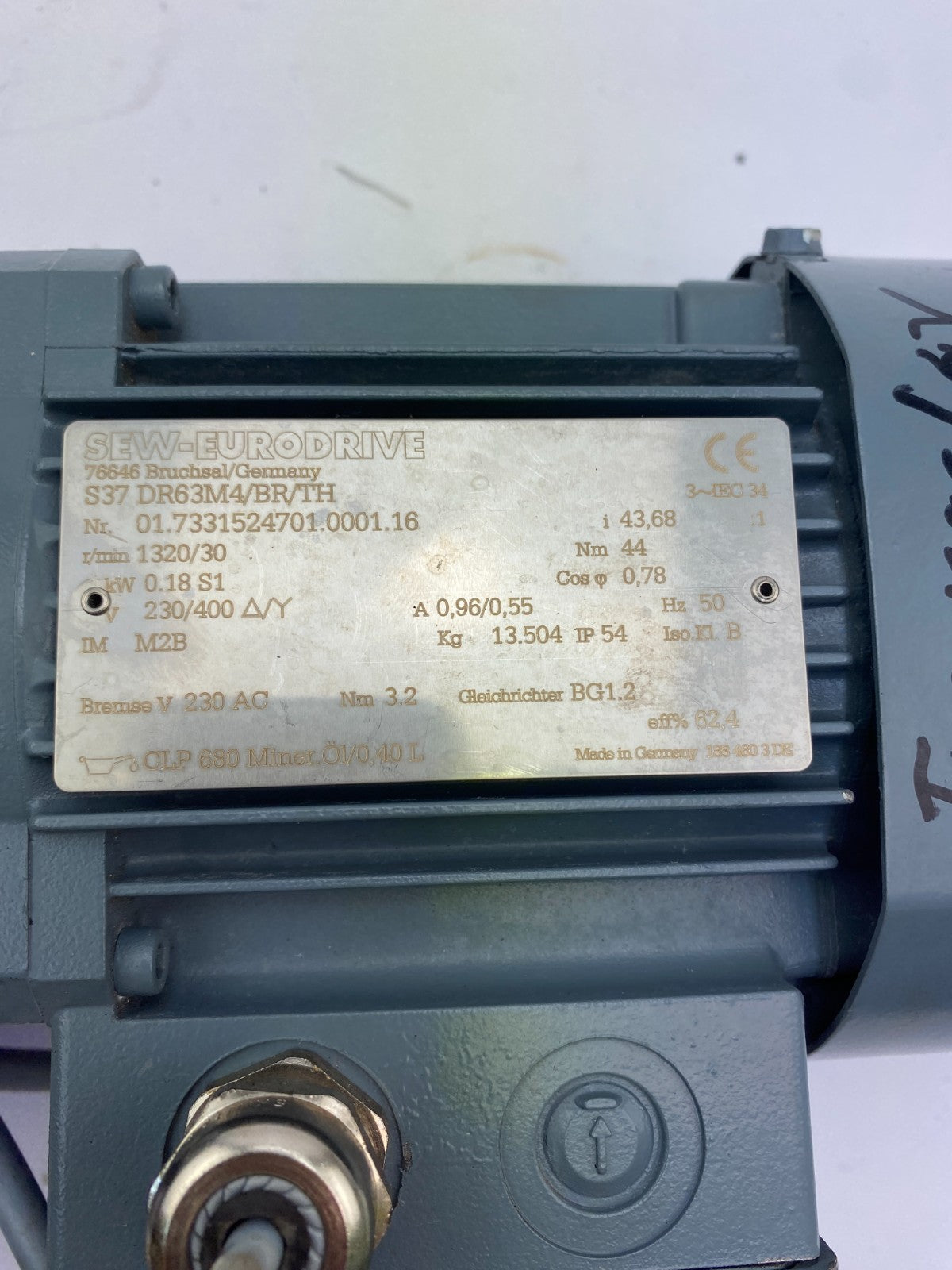 SEW-EURODRIVE S37 DR63M4/BR/TH