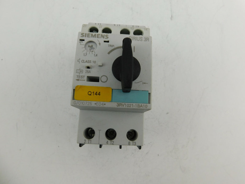 SIEMENS SIRIUS Leistungsschalter  3RV1021-1BA10 1,4-2A ** 3 Stück **