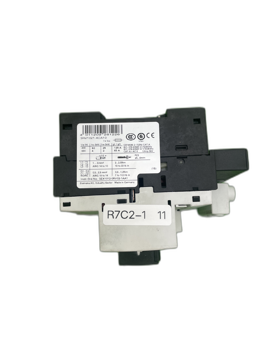 Siemens Sirius 3RV1021-4CA10 (F1) und 3RV1021-0GA15 (F3)