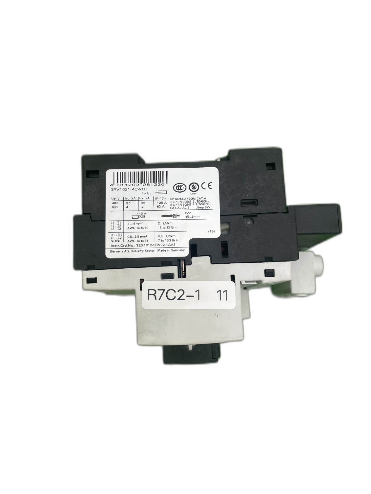 Siemens Sirius 3RV1021-4CA10 (F1) und 3RV1021-0GA15 (F3)