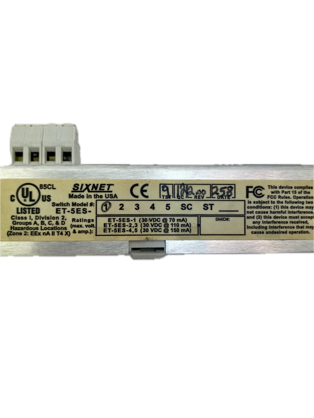 SIXNET EtherTRAK® Industrial Ethernet  ET-5ES-1