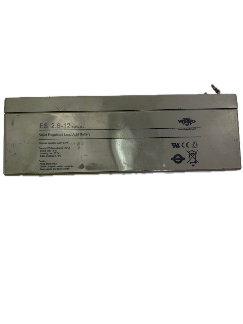 Wing ES 2.6-12 Bleiakku 12 V 2,6 Ah (Valve Regulated Lead Acid)  ** 2 st **