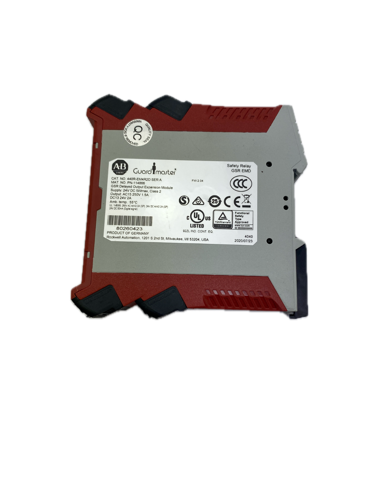 Allen-Bradley  Guardmaster CAT. NO. 440R-EM4R2D SER A MAT. NO. PN-114866 GSR
