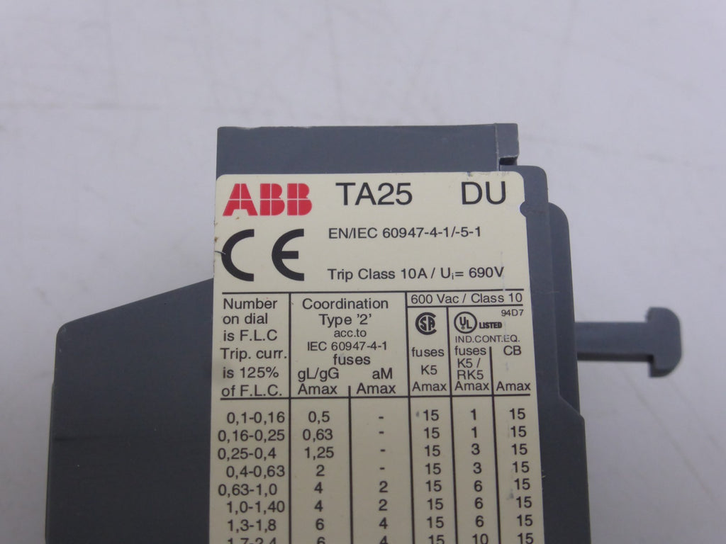 ABB TA25 DU  2,8-4 A mit Markierung
