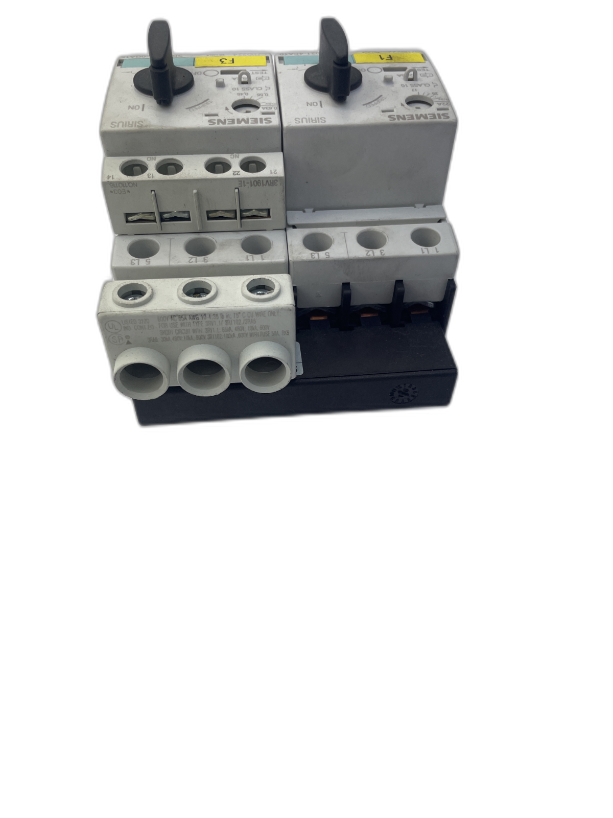 Siemens Sirius 3RV1021-4CA10 (F1) und 3RV1021-0GA15 (F3)
