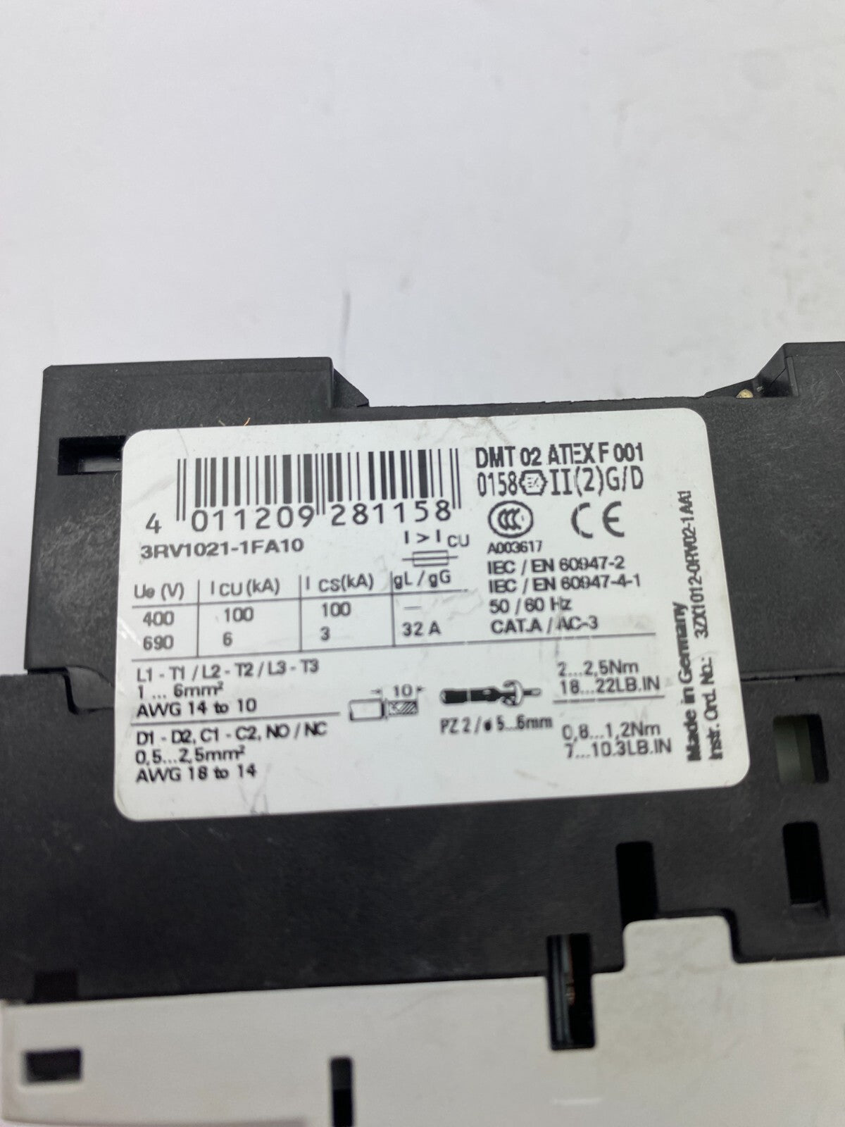 SIEMENS 3RV1021-1FA10 ** 2 Stück**