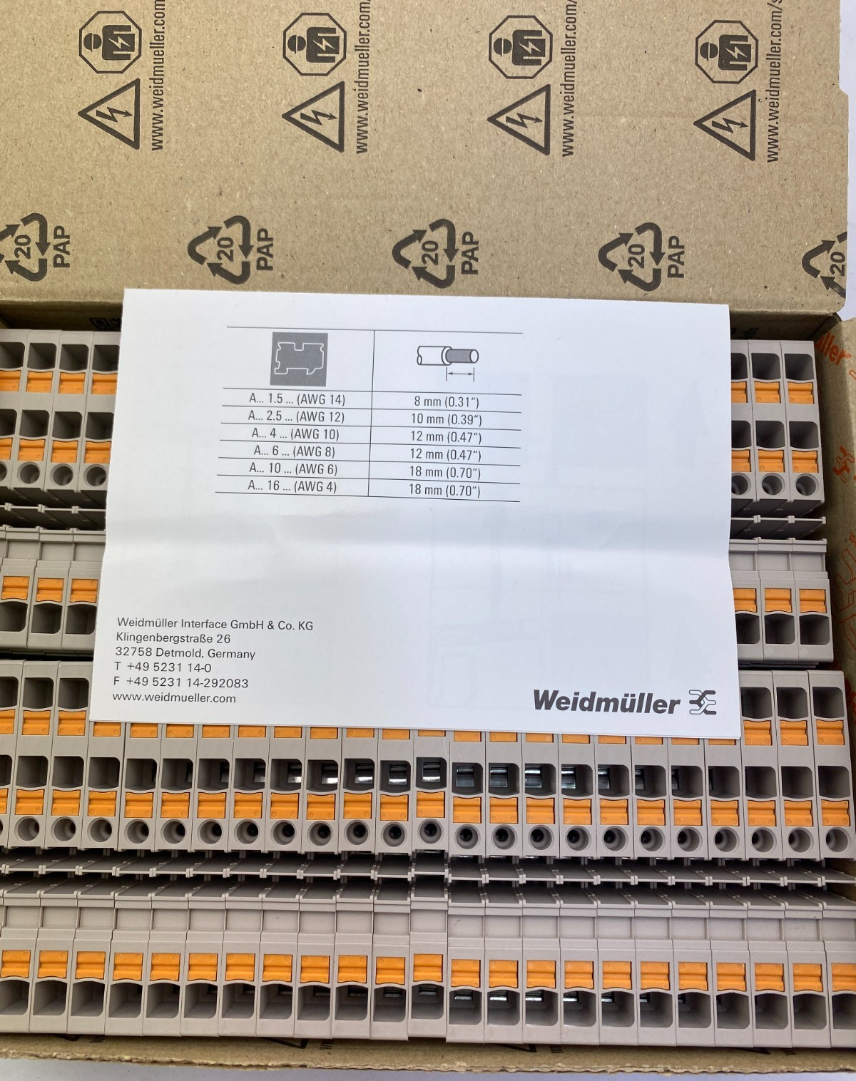 Weidmüller 1991820000 A3C 6 **50 Stück**
