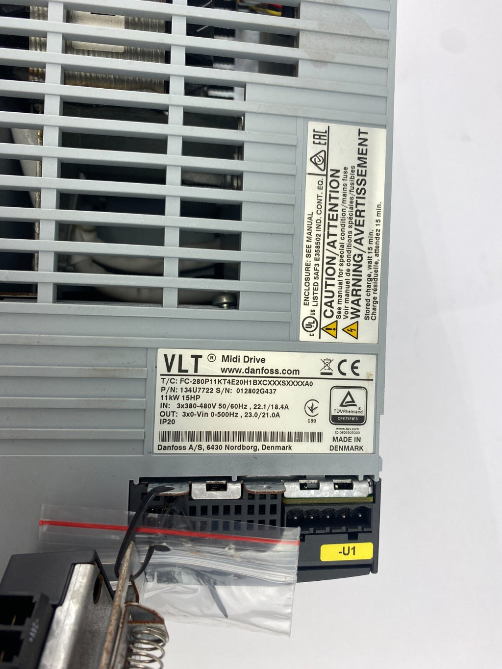 Danfoss LISTED 5AF3 E358502 FC-280P11KT4E20H1 134U7722