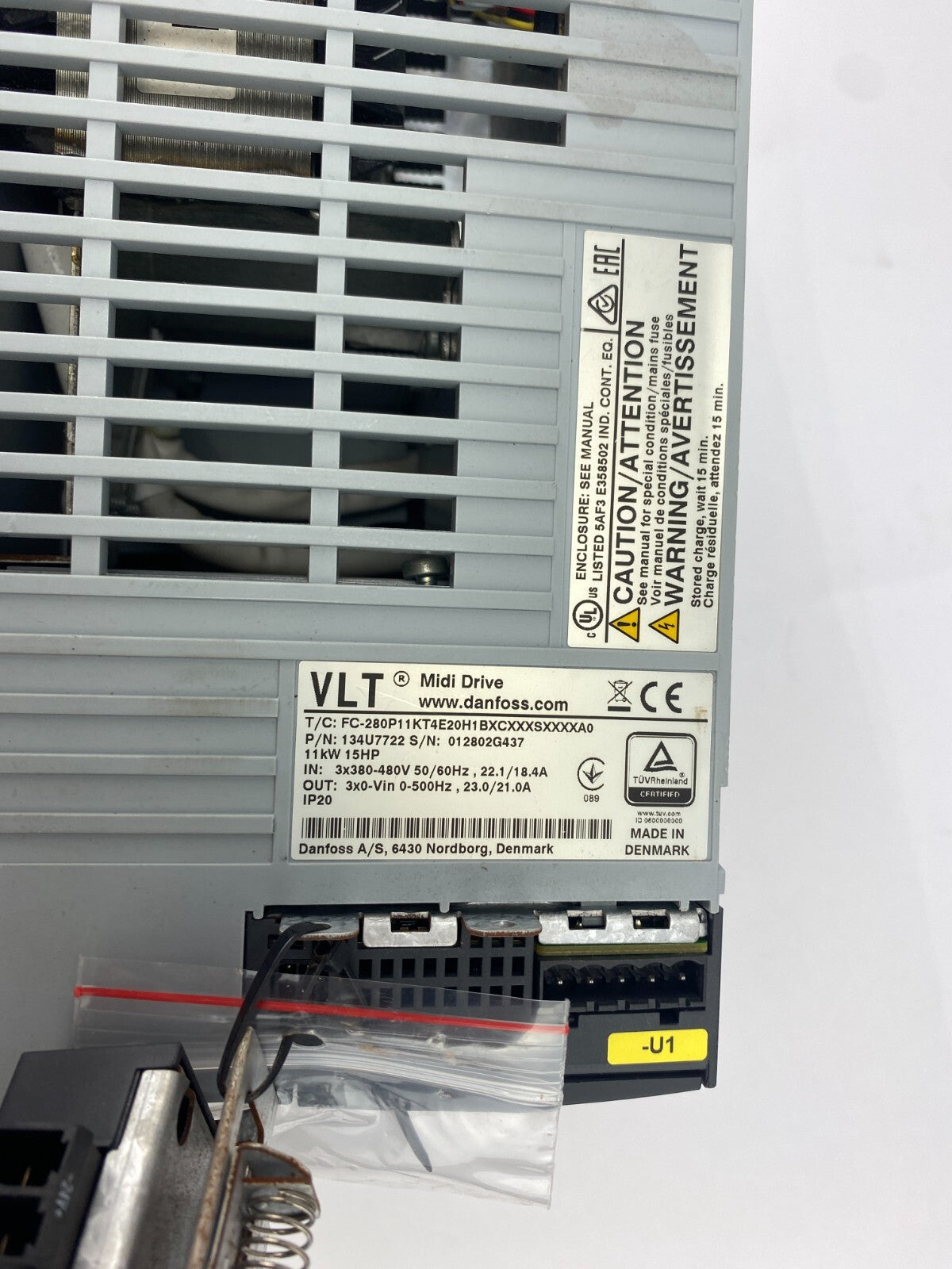 Danfoss LISTED 5AF3 E358502 FC-280P11KT4E20H1 134U7722