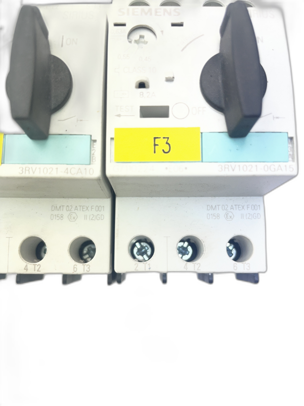 Siemens Sirius 3RV1021-4CA10 (F1) und 3RV1021-0GA15 (F3)