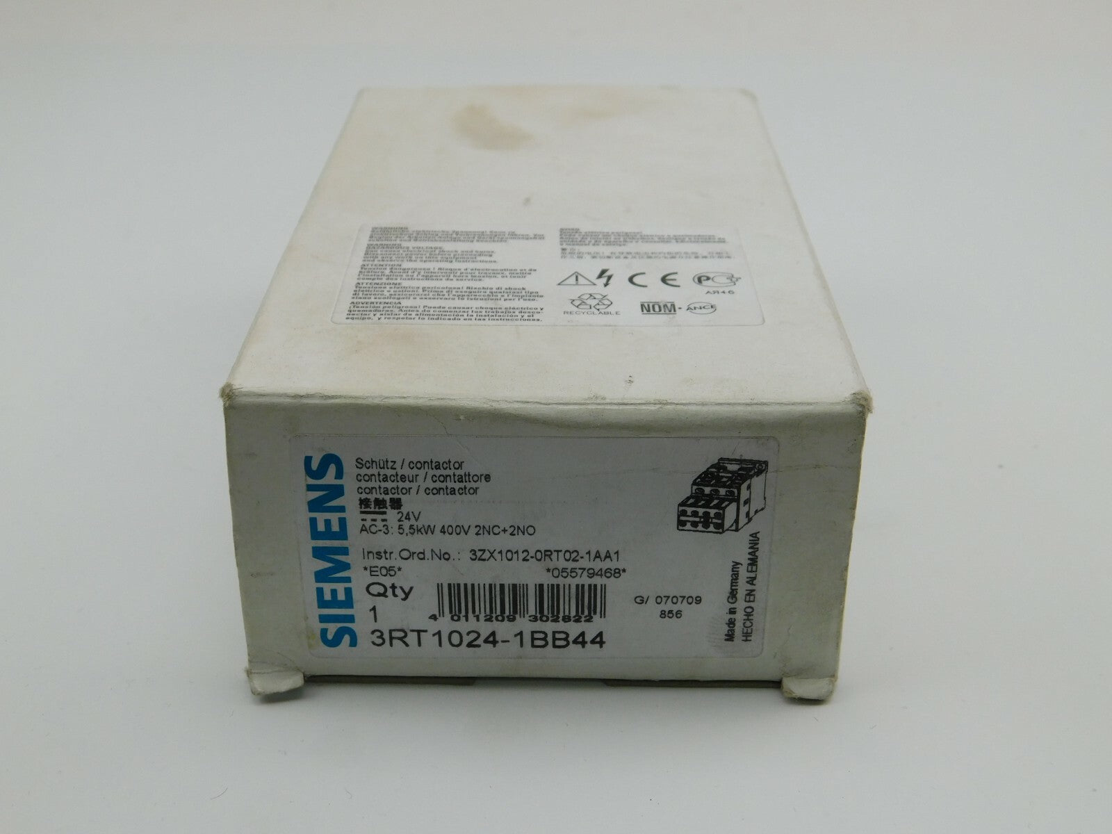 SIEMENS Schütz 3RT1024-1BB44 24 V 