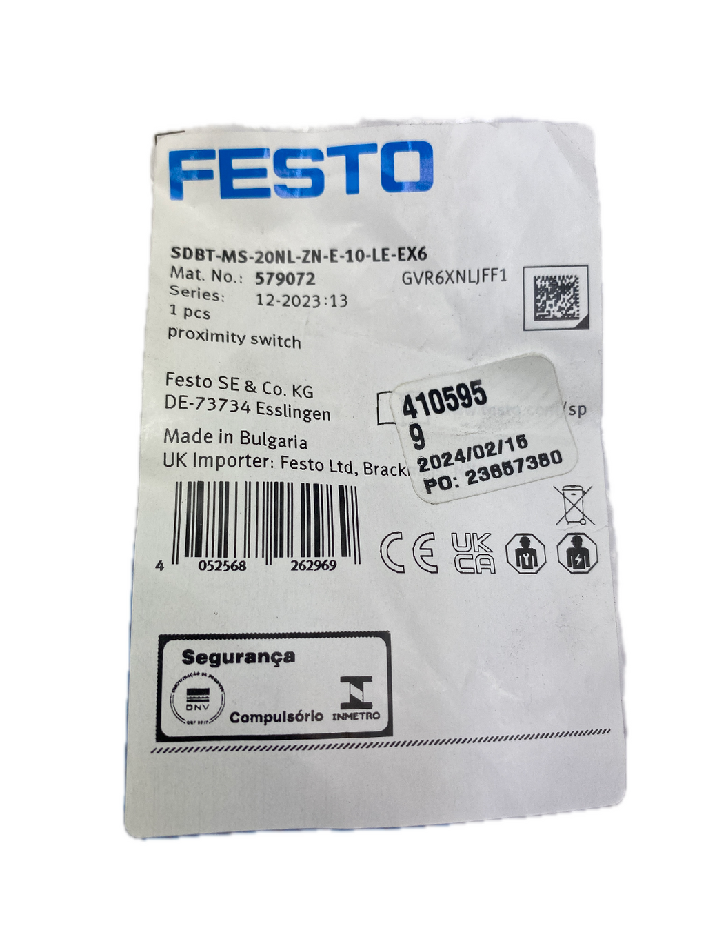 FESTO SDBT-MS-20NL-ZN-E-10-LE-EX6 Mat. No.: 579072