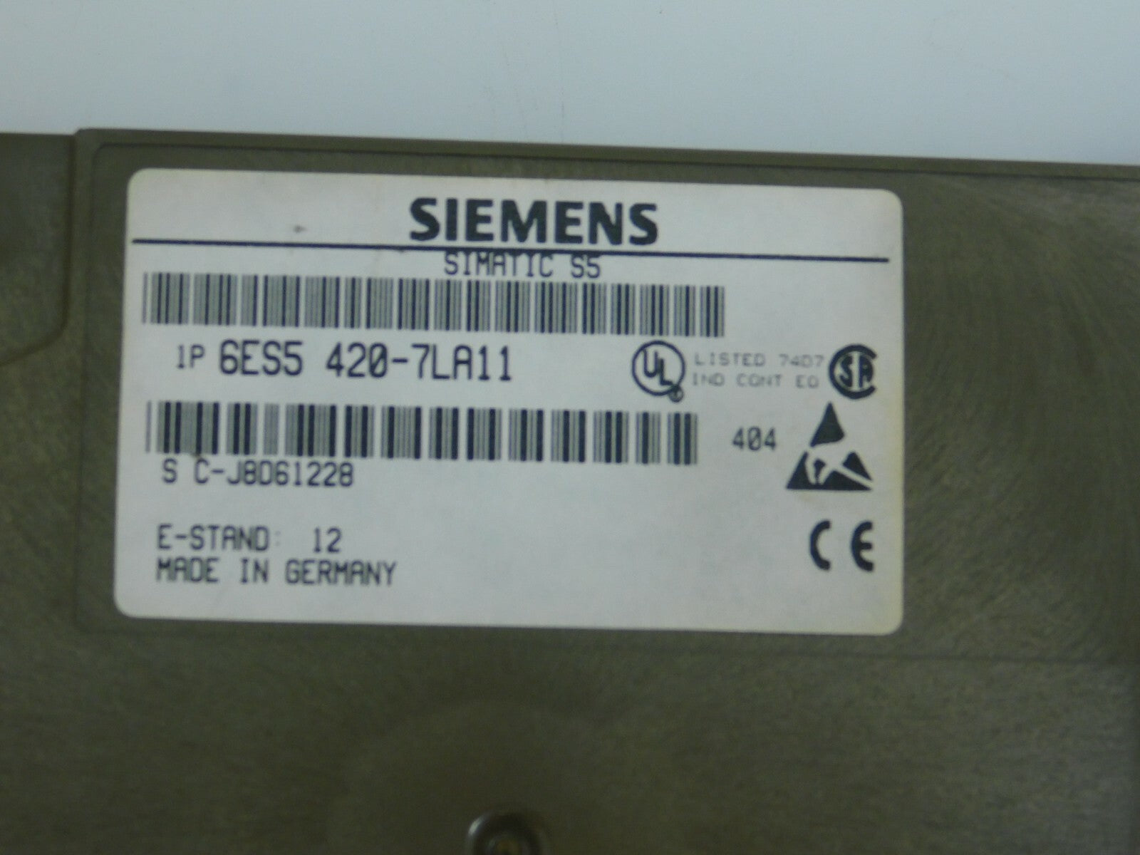 SIEMENS SIMATIC S5 6ES5 420-7LA11