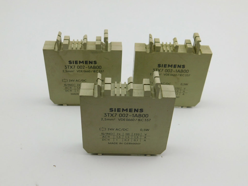 SIEMENS  Relais 3TX7 002-1AB00 2,5 MM VDE0660 / IEC337 ** 3 Stück **