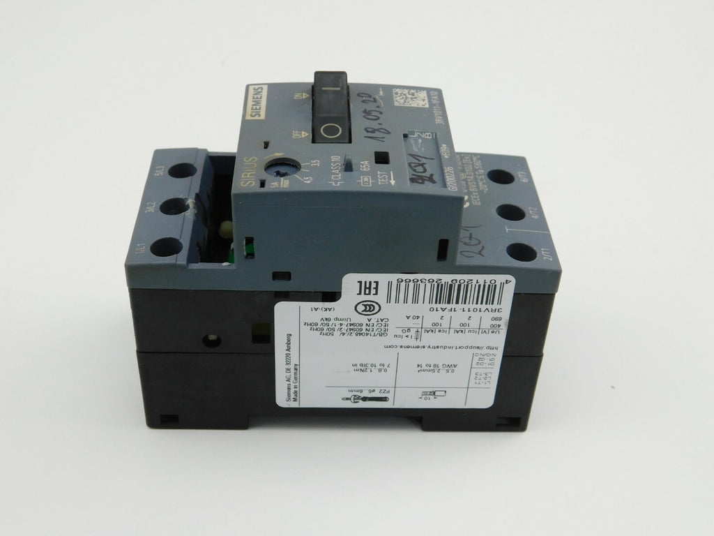 SIEMENS SIRIUS Leistungsschalter 3,5...5A 3RV1011-1FA10