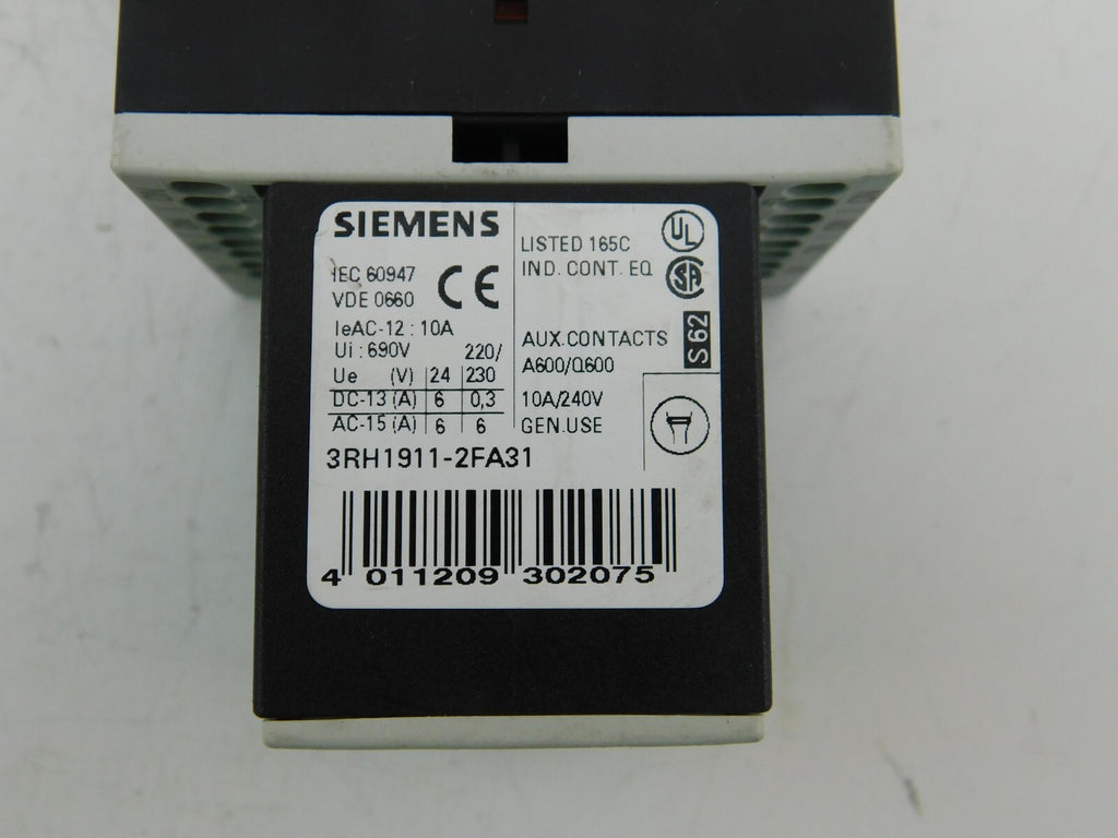 Siemens Schütz 3ZX1012-ORH11-1AA1 3RH1911-2FA31