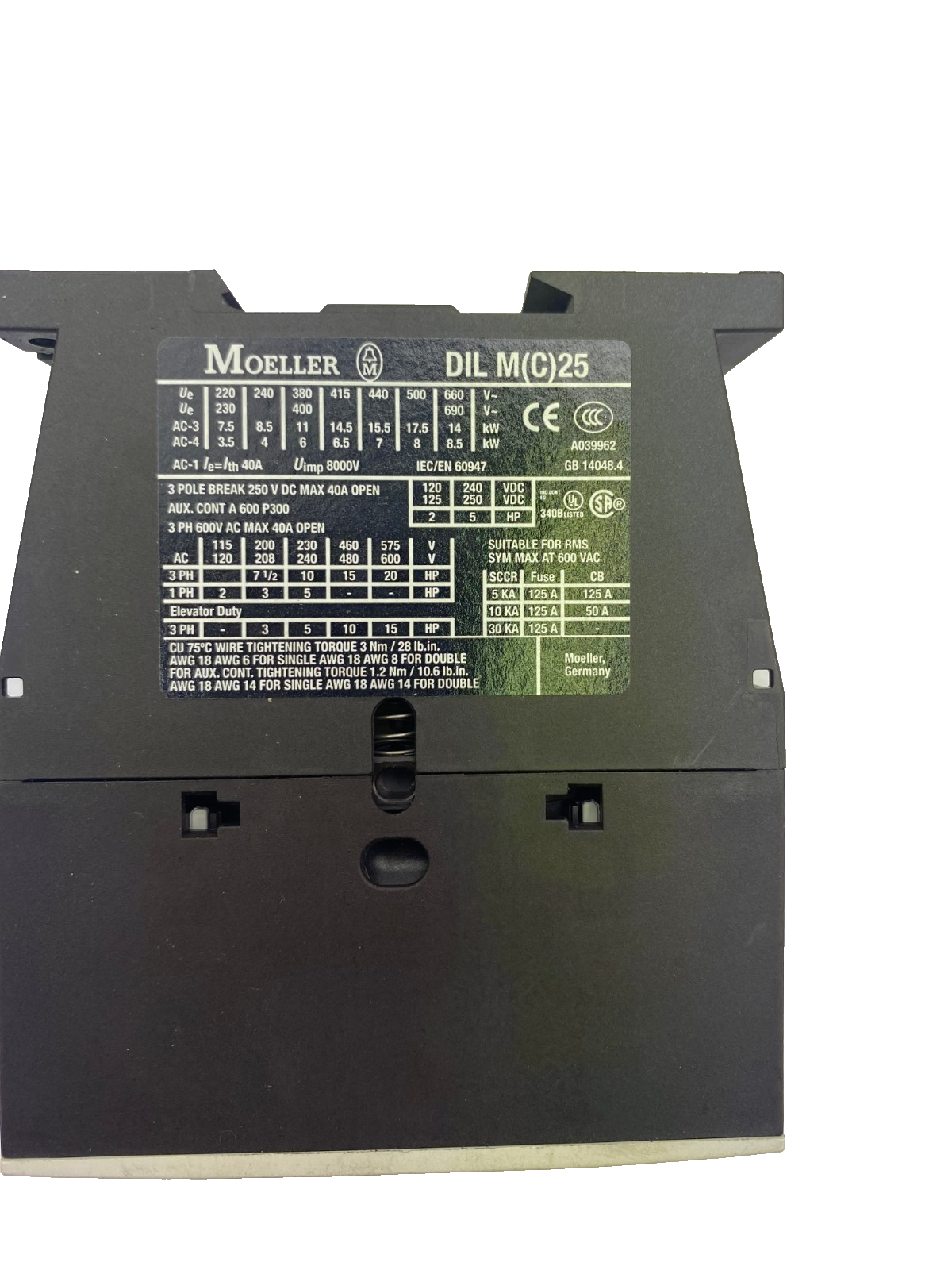 MOELLER DIL MC 25-01