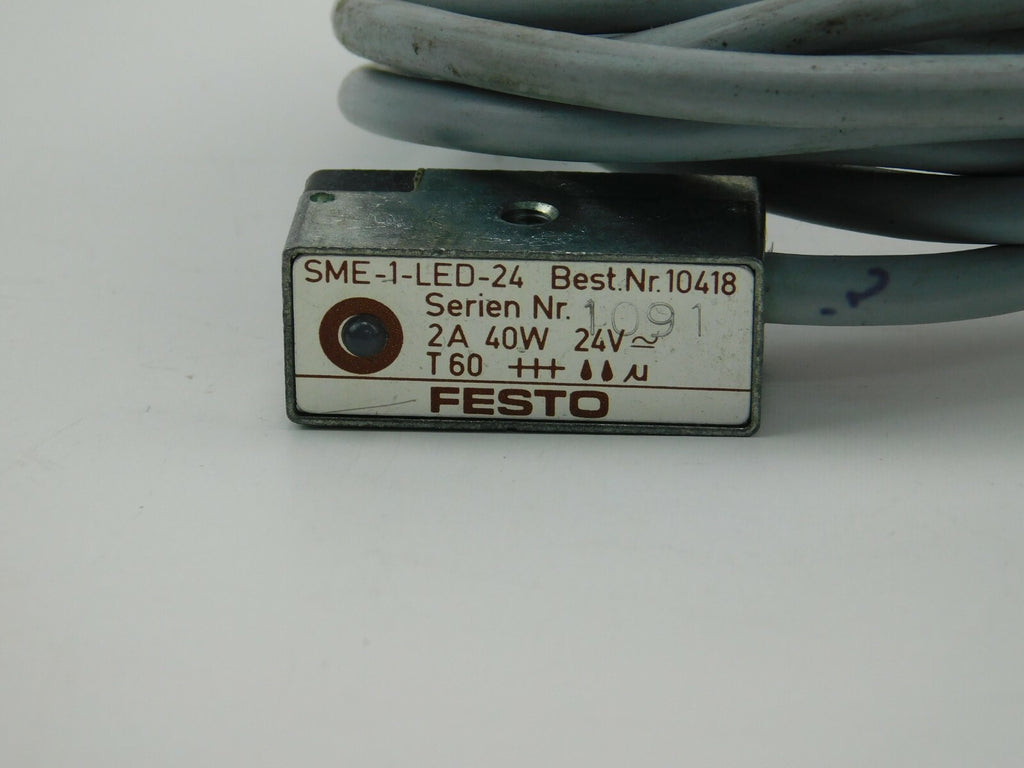 FESTO Näherungsschalter  SME-1-LED-24 10418 2A 40W 24V C.a 2 Meter  ** 2 Stück *