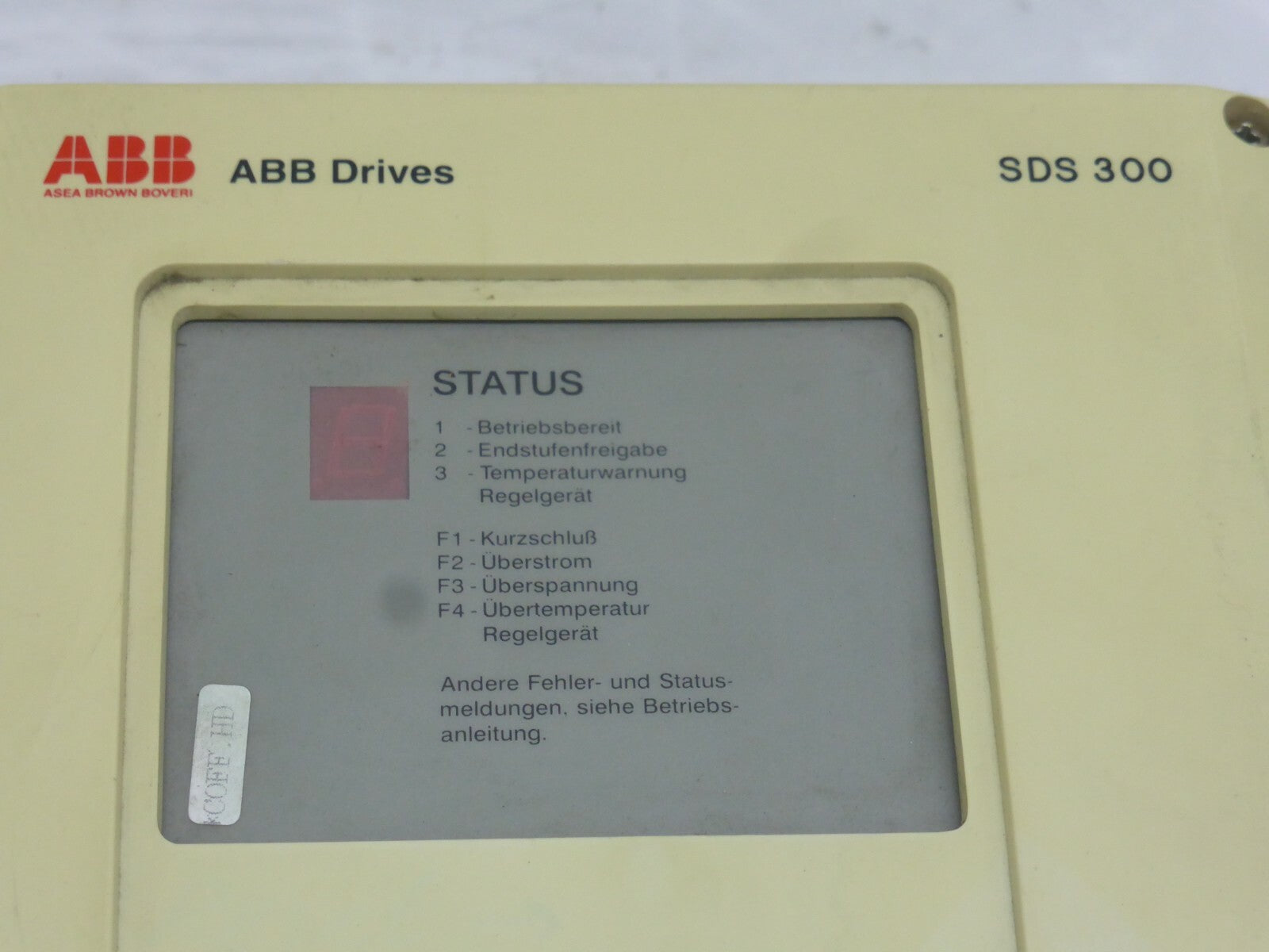 ABB, SERVOANTRIEB SERVO DRIVES, SDS 300, TYP: SDS301-005A6-400V01-0030