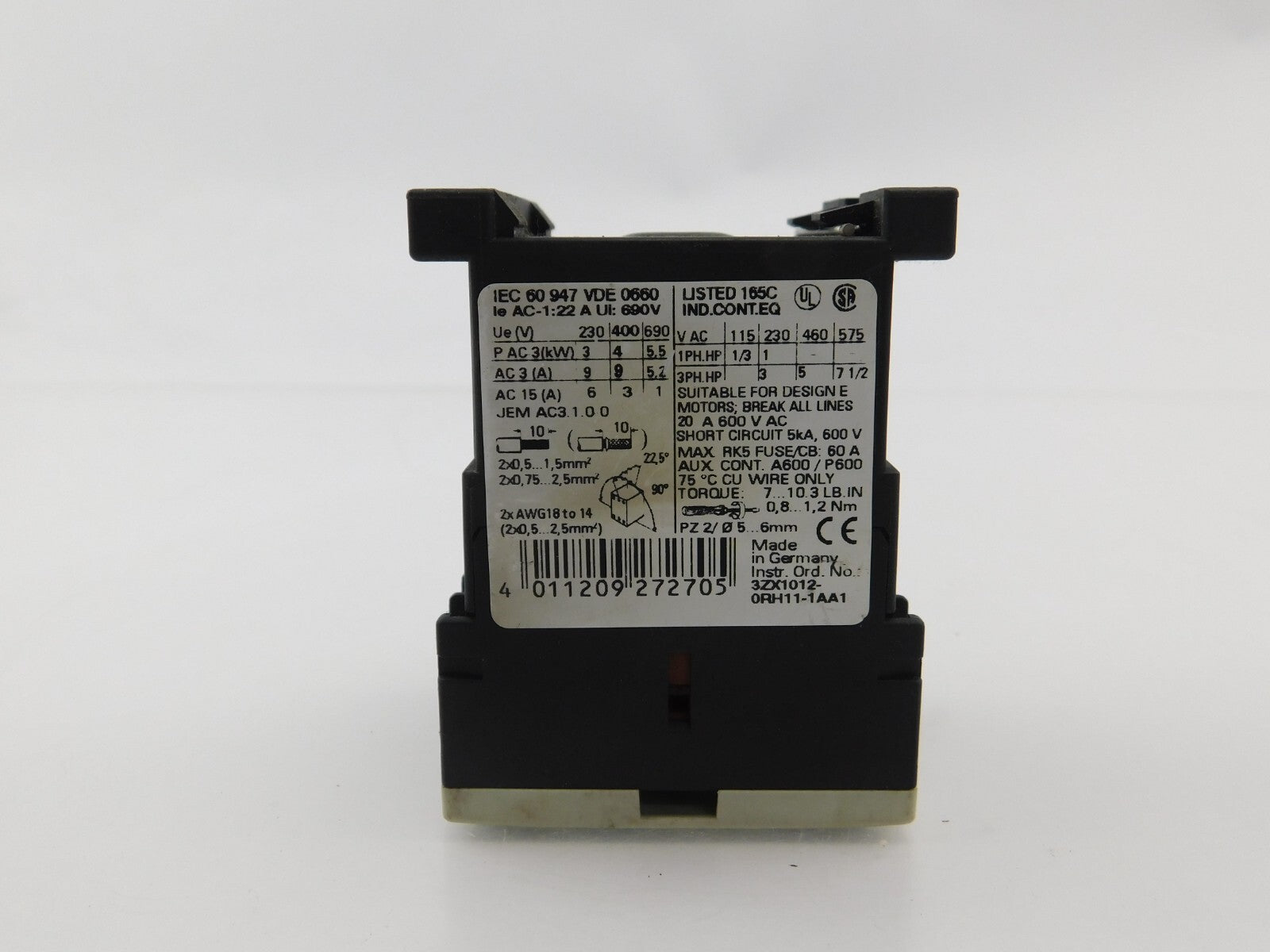 SIEMENS Leistungsschütz SIRIUS 3RT1016-1BB41