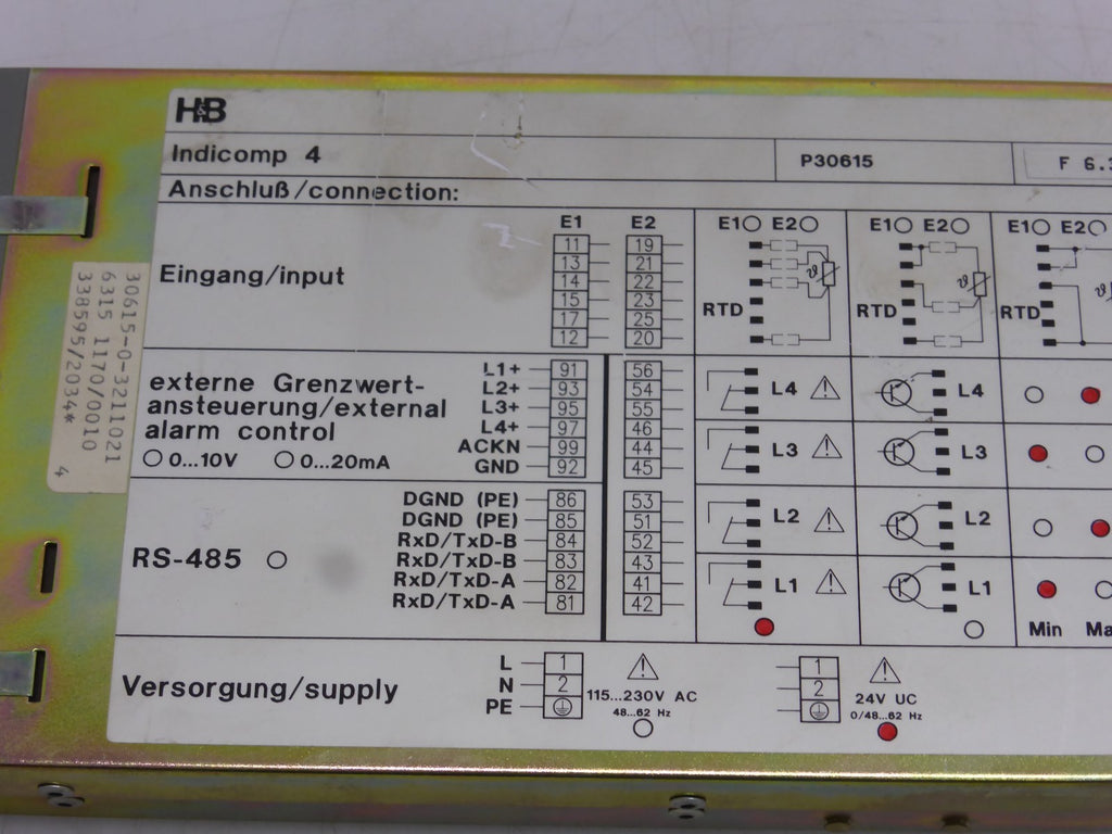 ABB H&B Indicomp 4  P 30615-0-3211021  6315 1170/0010