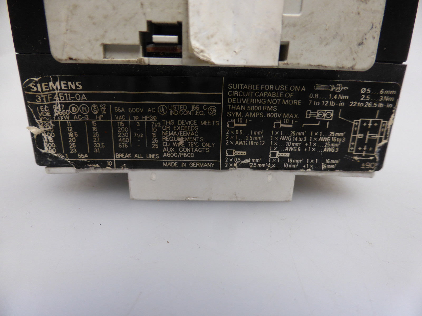 Siemens Schütz 3TF4511-0A