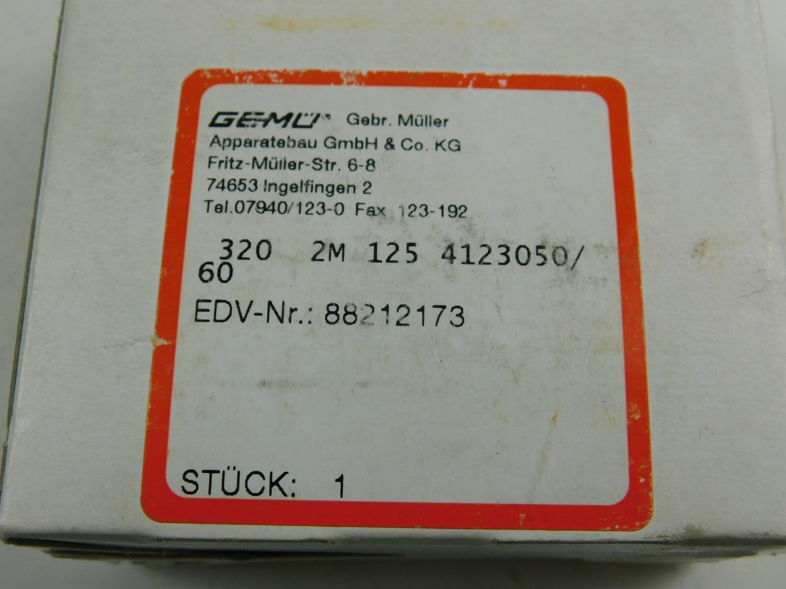 Gemü 320 2M 125 4123050/60  Typ 320-1 