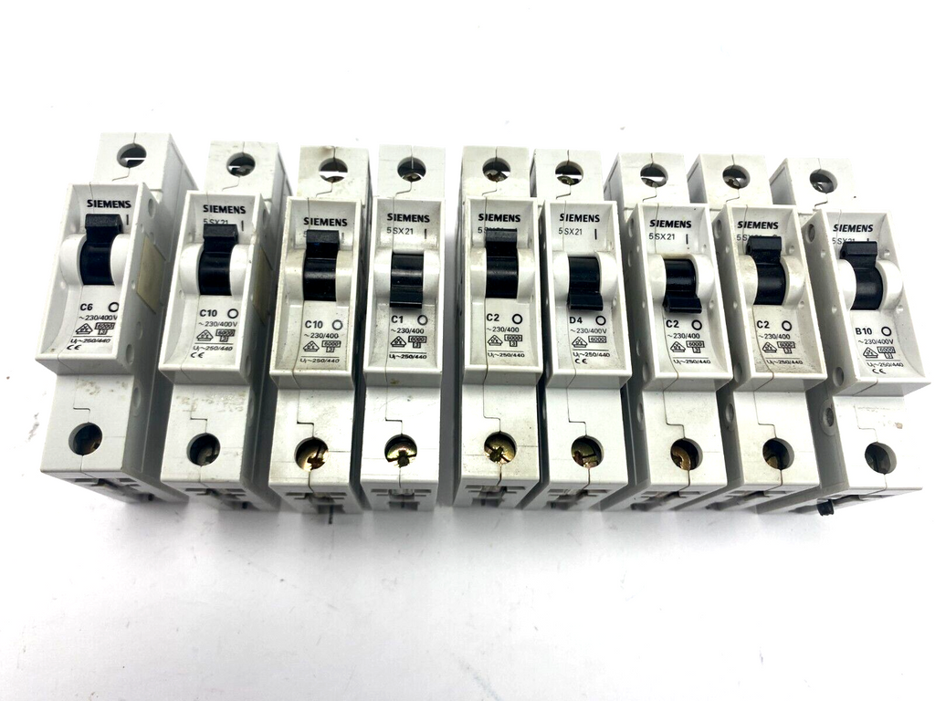 POSTEN..SIEMENS 5SX21 C10+C6+C1+C2+D4+B10
